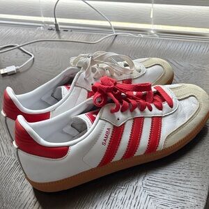 Adidas Samba Red and White